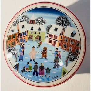 Villeroy Boch Naif Winter Holiday Trinket Box Porcelain‎ Round